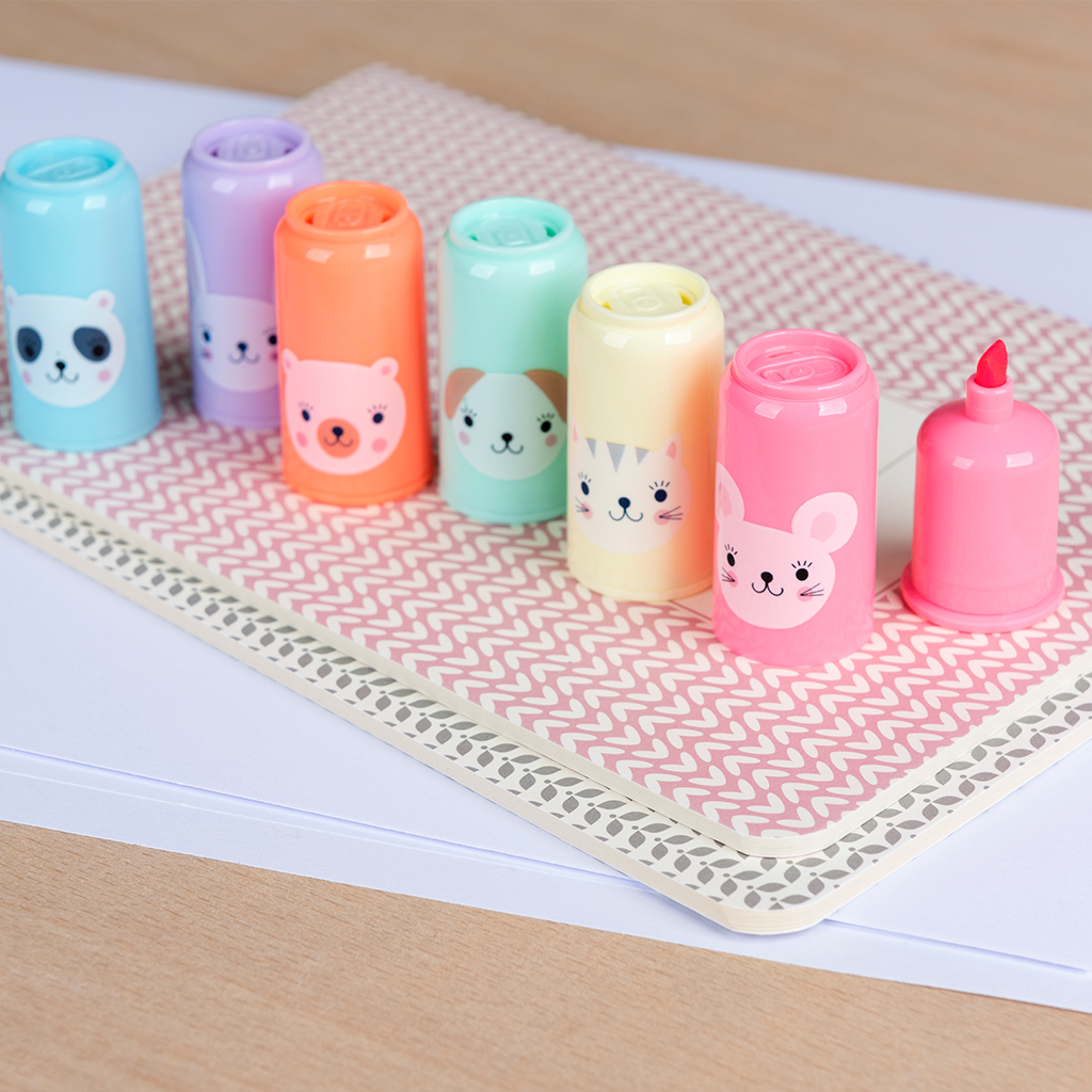 Mini animal highlighters (pack of 6) | Rex London