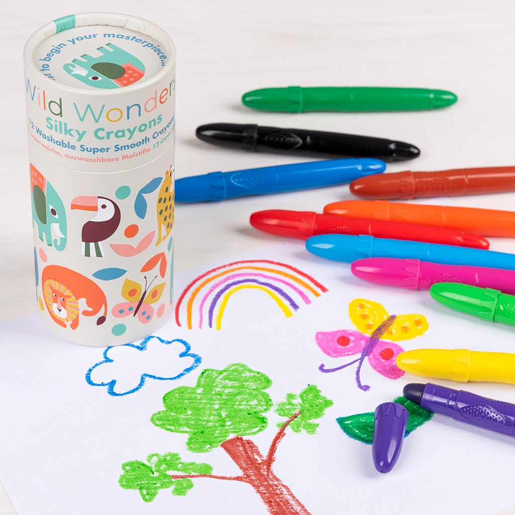Silky crayons (set of 12) - Wild Wonders | Rex London