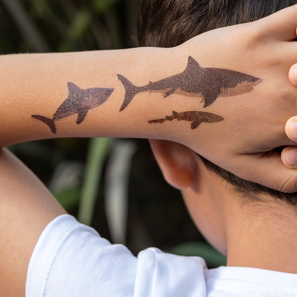 Shark Temporary Tattoos (2 Sheets) | Rex London Shark Temporary Tattoos (2 Sheets) | Rex London