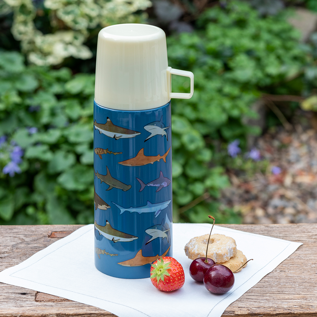 Flask and cup 350ml - Sharks | Rex London