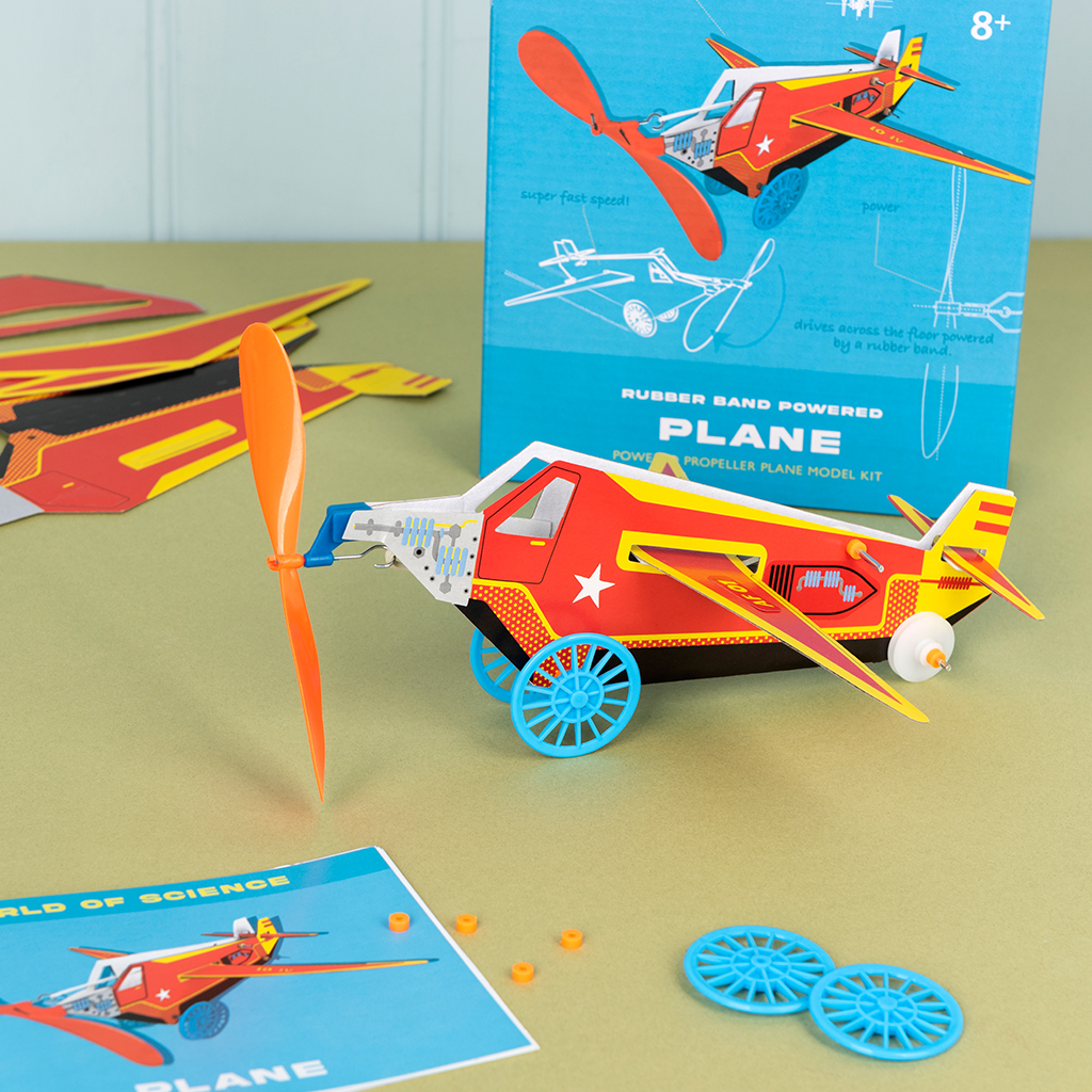 Make your own rubber band-powered plane | Rex London