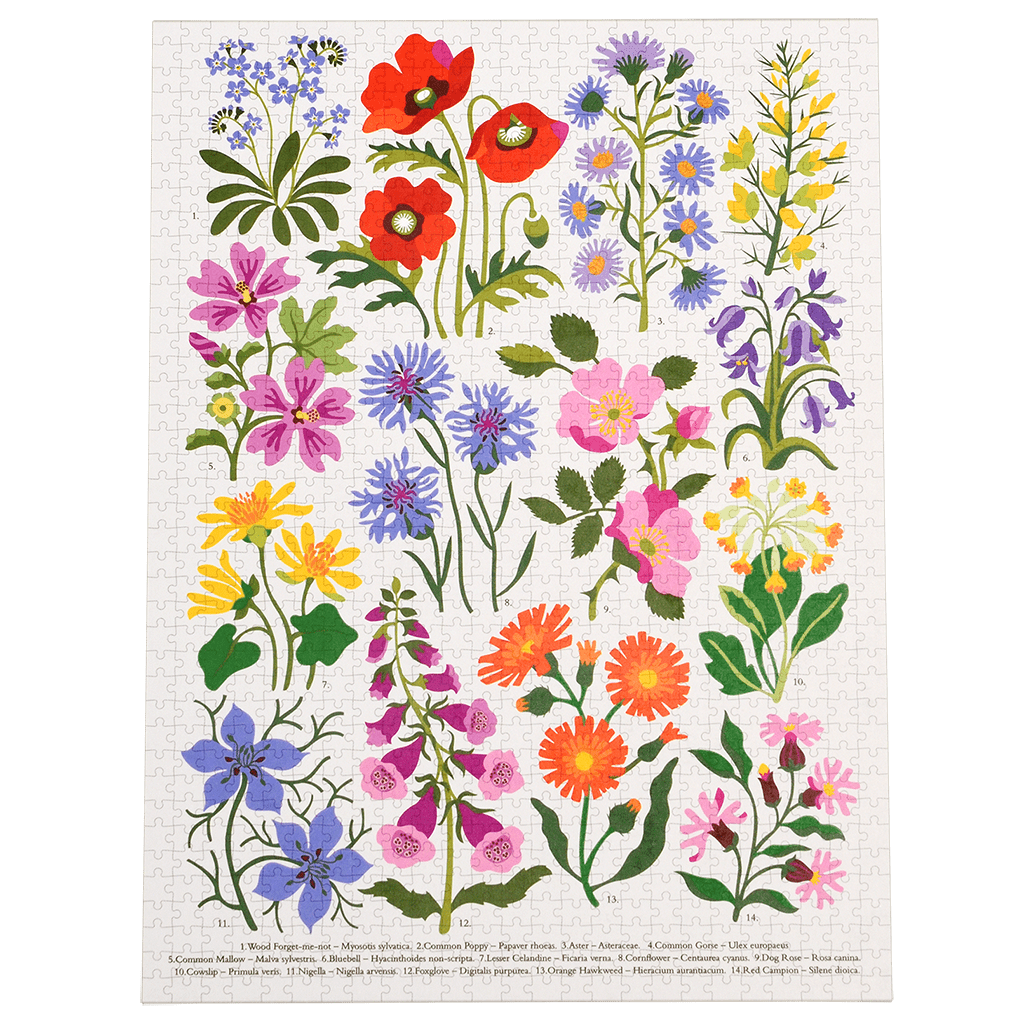 Jigsaw puzzle (1000 pieces) - Wild Flowers | ﻿Rex London