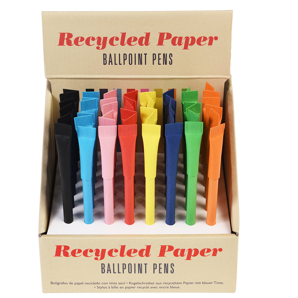 Recycled paper ballpoint pen (assorted - SINGLE) | ﻿Rex London