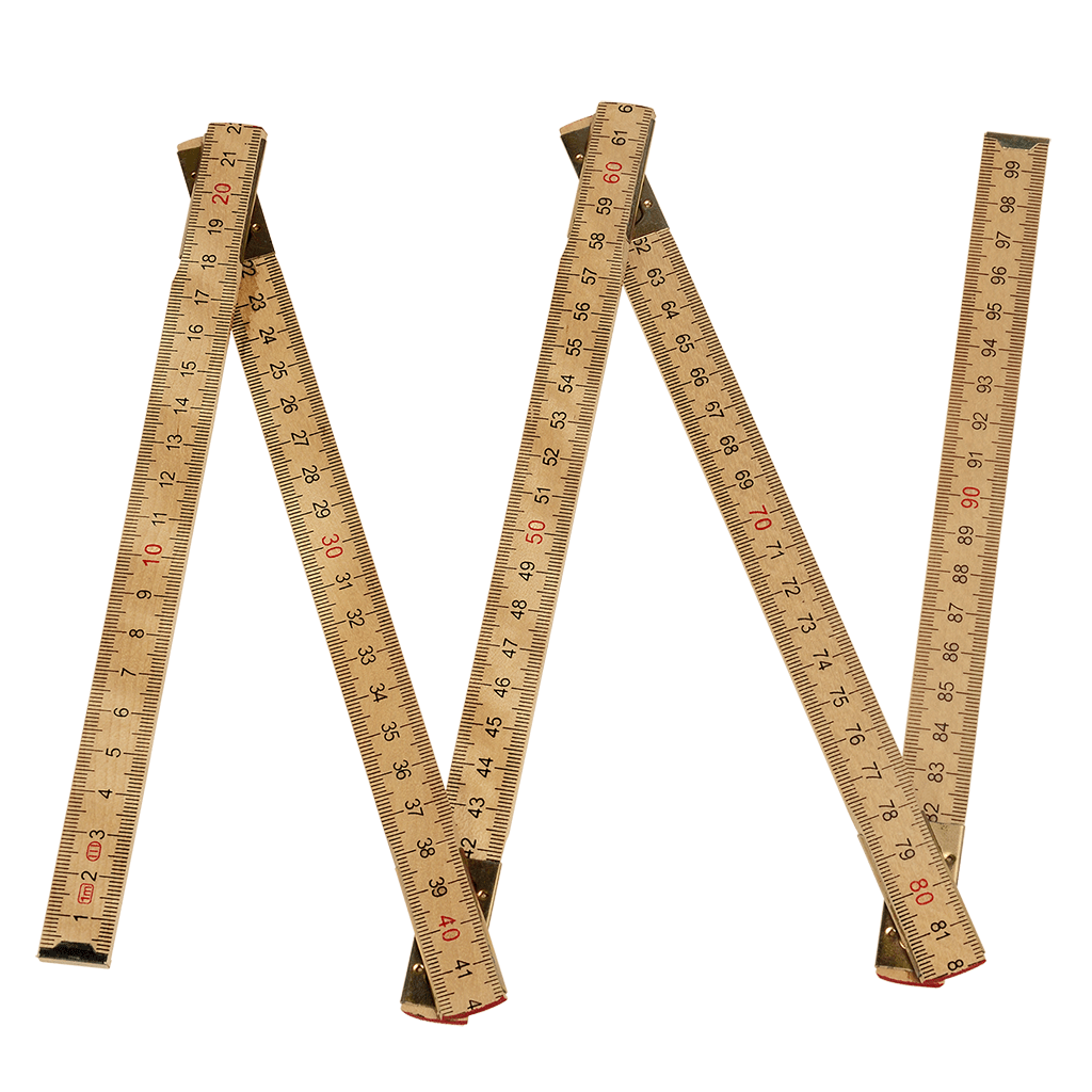 1m Ruler Folding Wooden Stick Ruler Inch & Metric 6 Foot 6 Inch/2 Meter ...