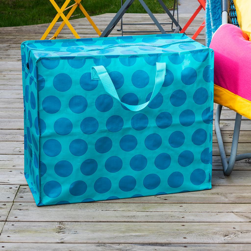 Jumbo storage bag - Spotlight blue on turquoise | Rex London