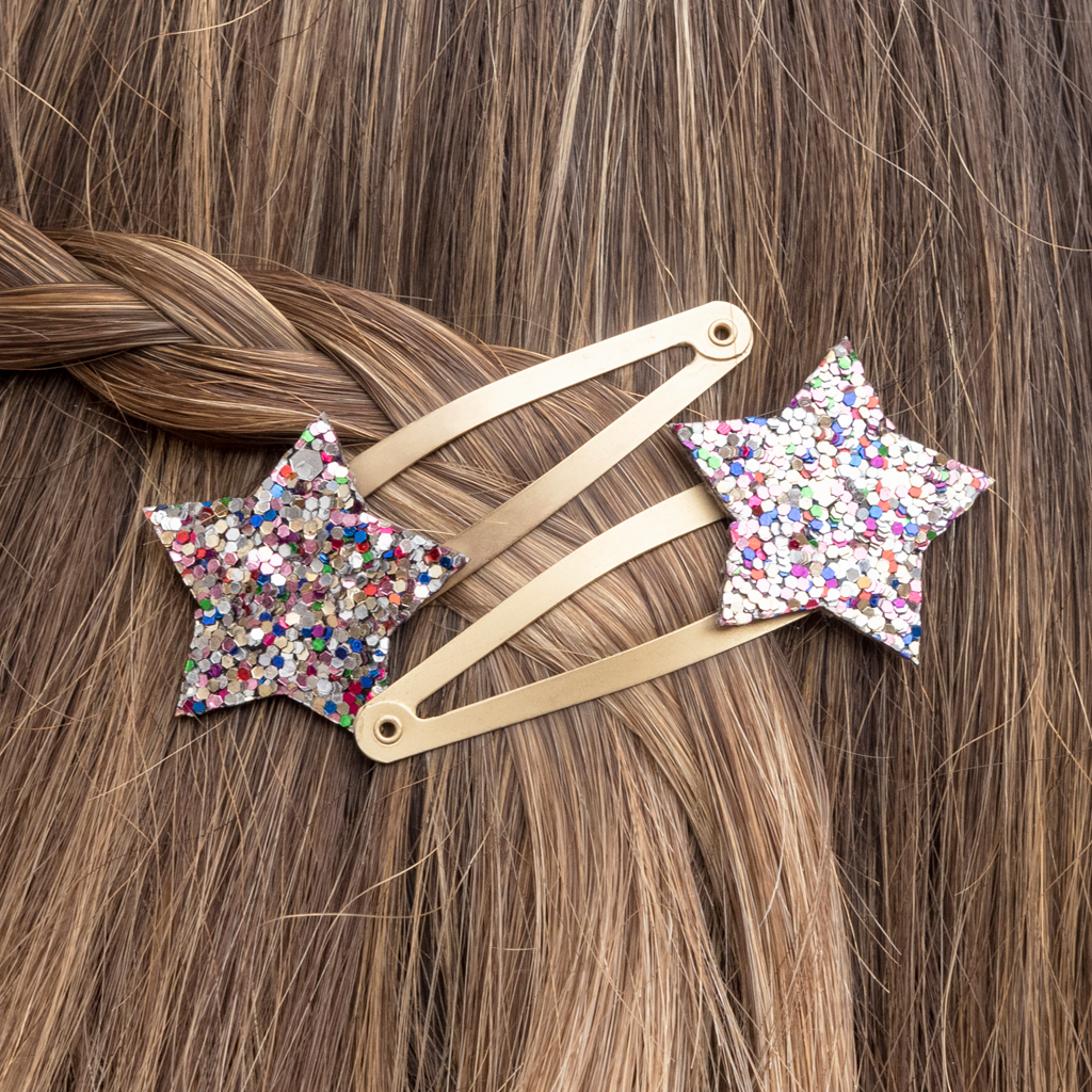 Fairies In The Garden Glitter Star Hair Clips (set Of 2) | ﻿Rex London