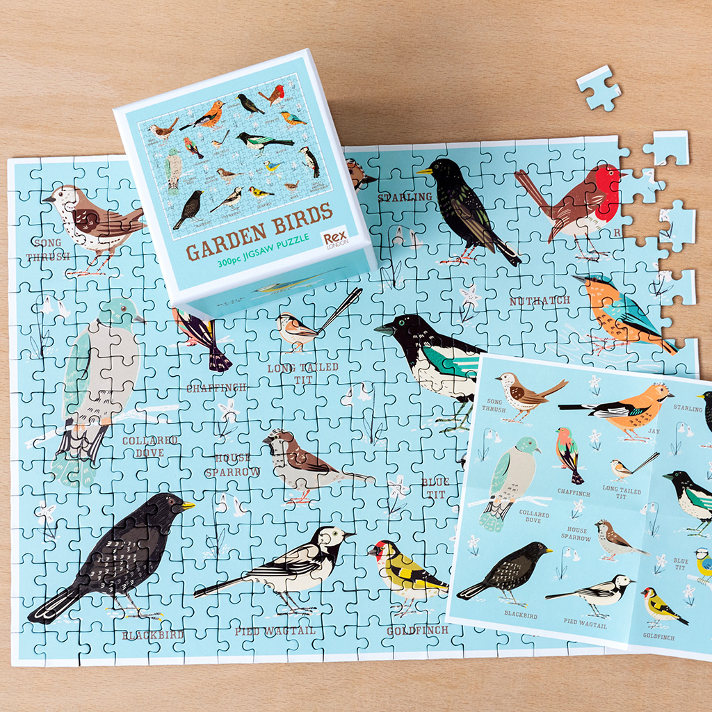 Jigsaw puzzle (300 pieces) - Garden Birds | Rex London