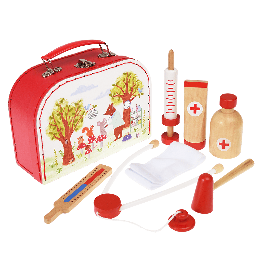 Wooden doctor play on sale set
