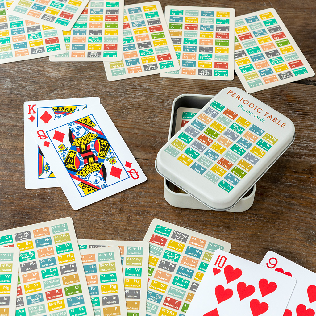 Playing cards in a tin - Periodic Table | Rex London