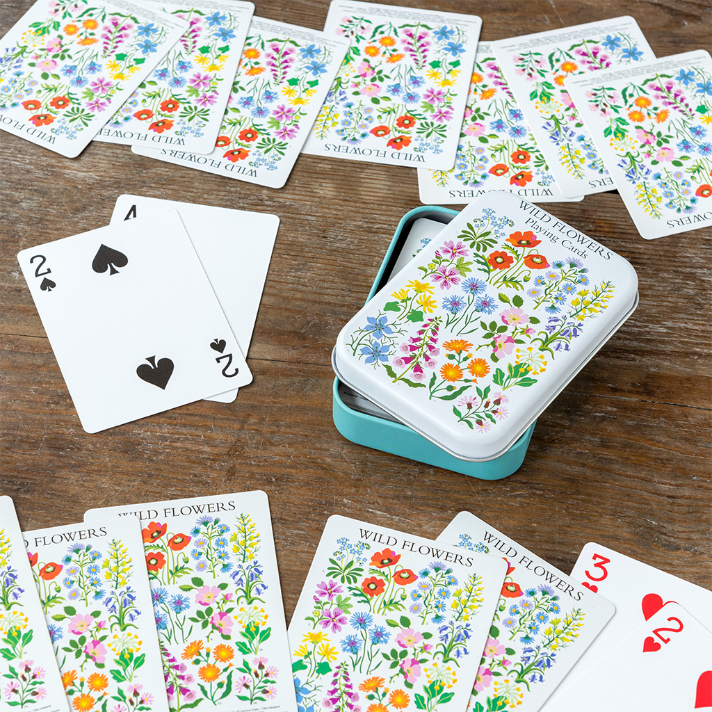 Playing cards in a tin - Wild Flowers | Rex London
