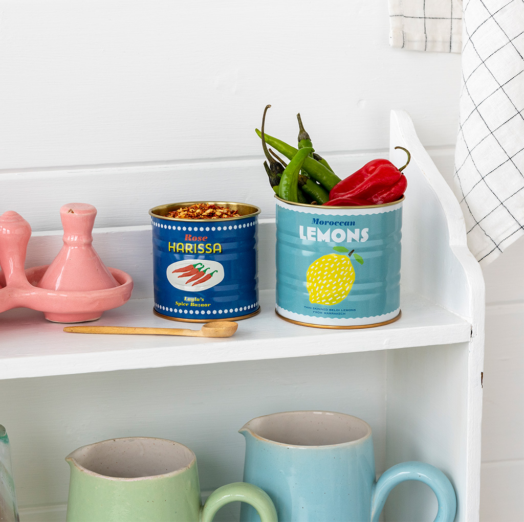 Mini storage tins (set of 2) - LEMONS & HARISSA | Rex London