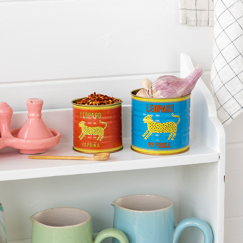 Mini storage tins (set of 2) - LEOPARD | Rex London