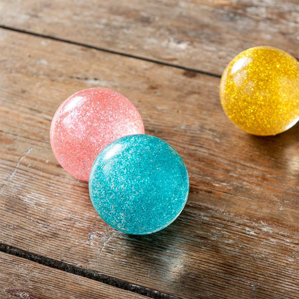 Glitter bouncy ball Blue owl Rex London - Main Image