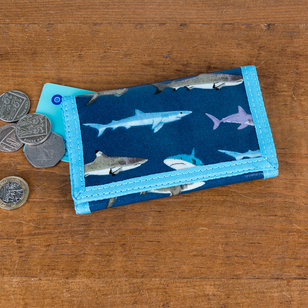 小物 SHARK MINI WALLET WGM Children's wallet - Sharks | ﻿Rex London
