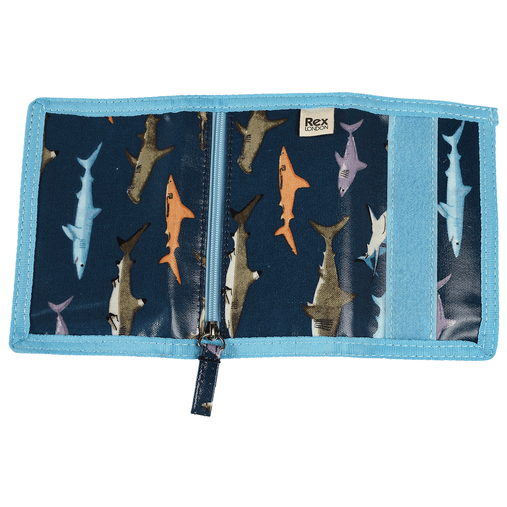 小物 SHARK MINI WALLET WGM Children's wallet - Sharks | ﻿Rex London