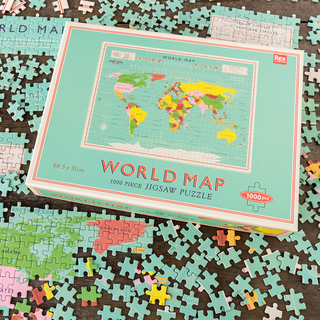 Jigsaw puzzle (1000 pieces) - World Map | Rex London