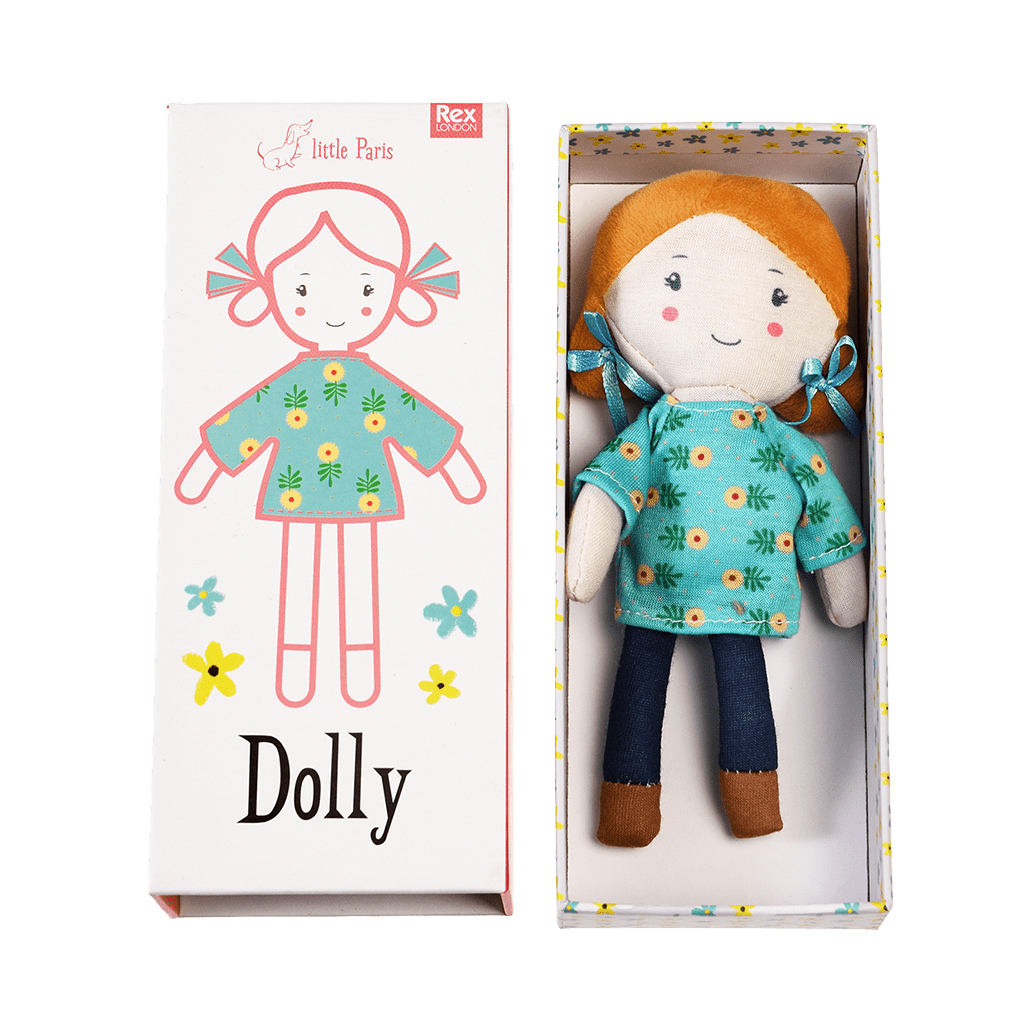 Dolly in a box Little Paris rag doll