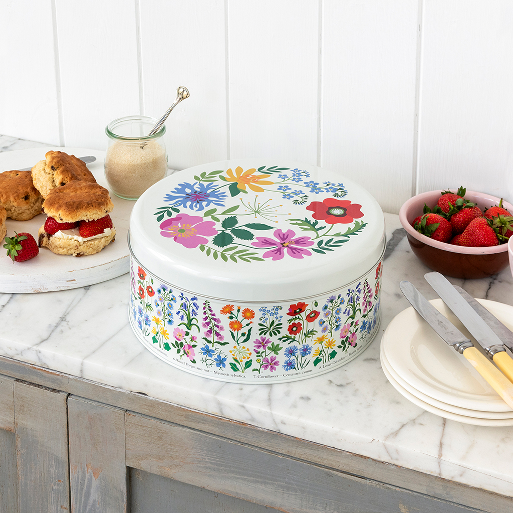 Cake storage tin Wild Flowers Rex London
