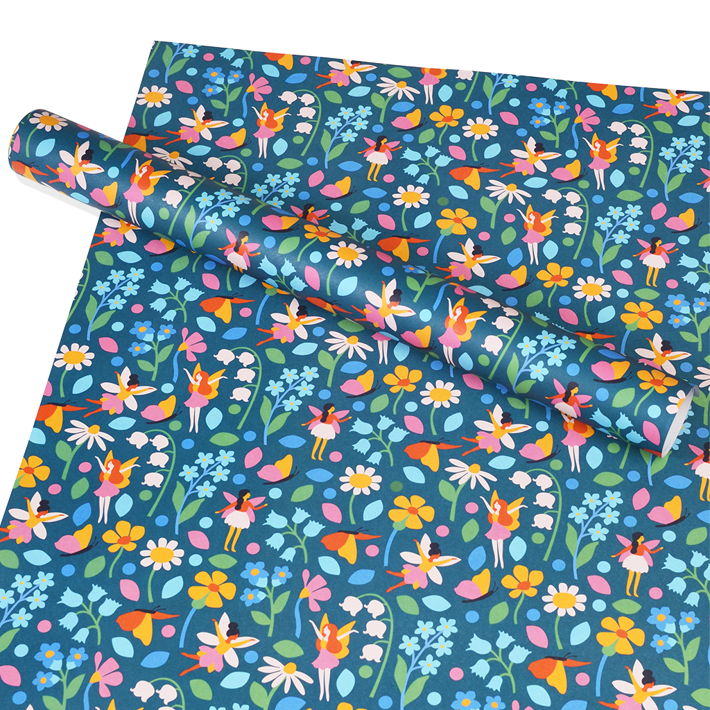 Wrapping paper (5 sheets) - Fairies in the Garden | ﻿Rex London