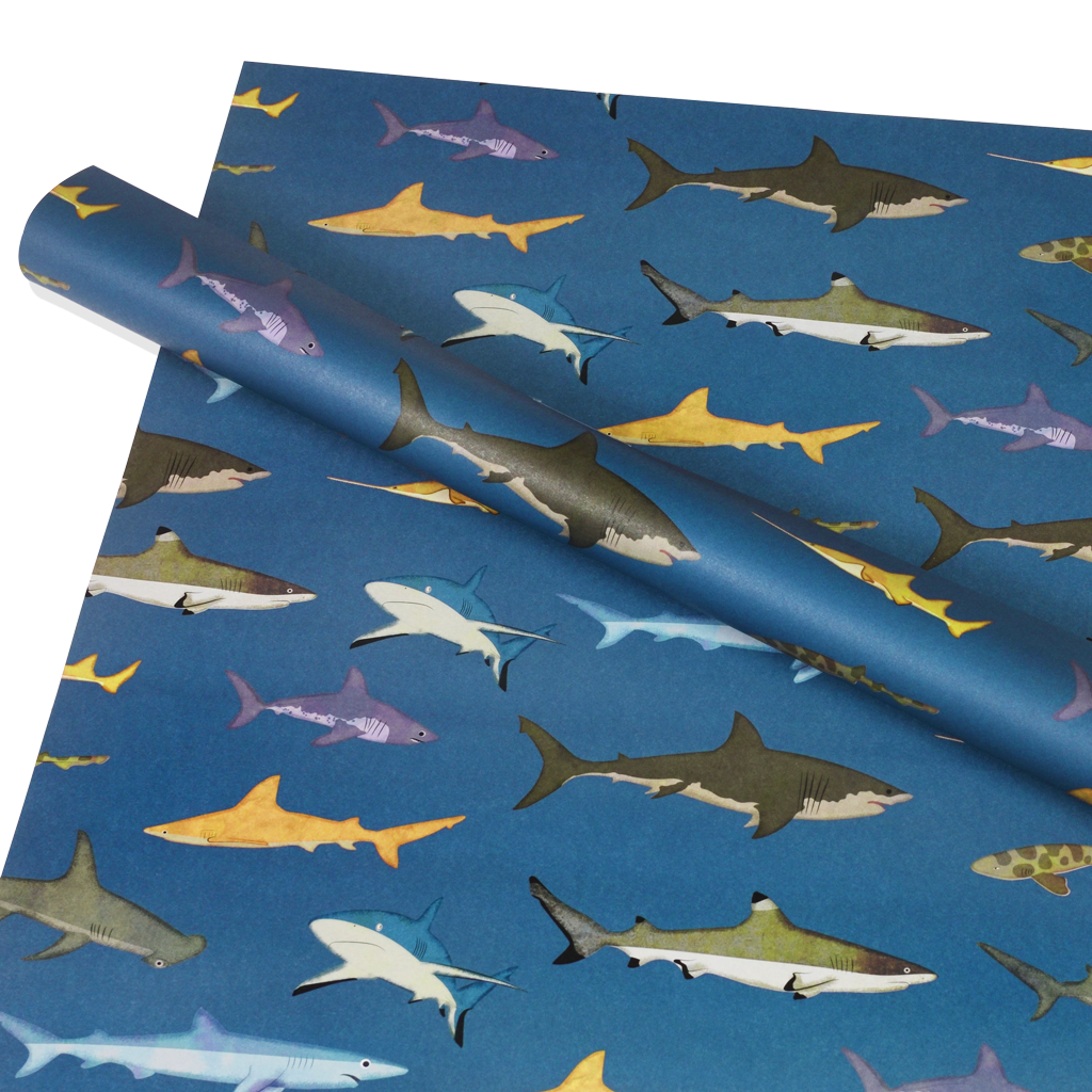 Shark wrapping paper discount