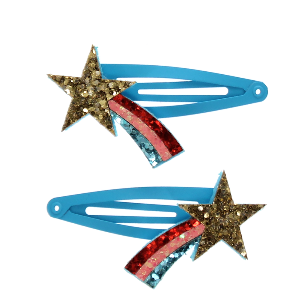 Glitter hair clips (set of 2) - Shooting Star | ﻿Rex London