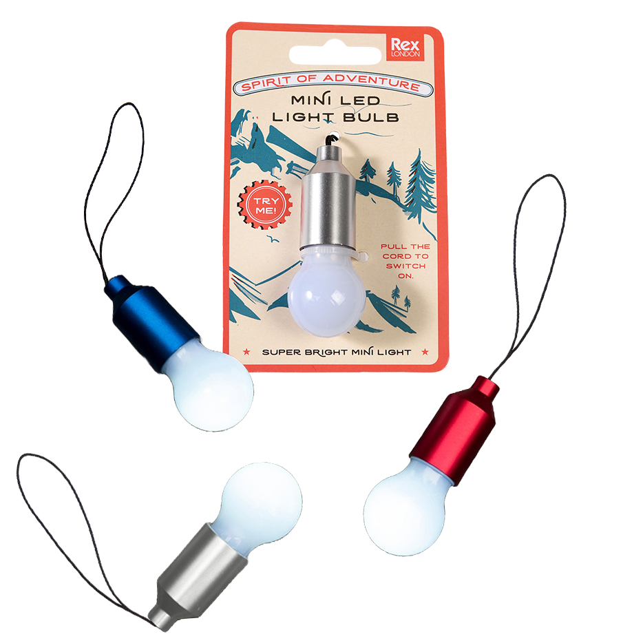 Light bulb keyring - Spirit of Adventure (assorted - SINGLE) | ﻿Rex London