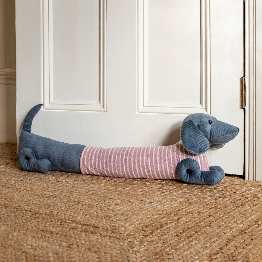 Sausage Dog Draught Excluder Pink Rex London