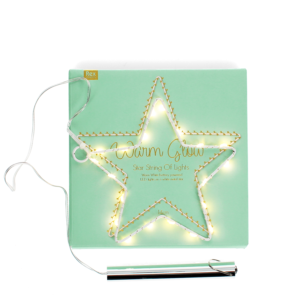 Metal star LED light - 14cm | Rex London