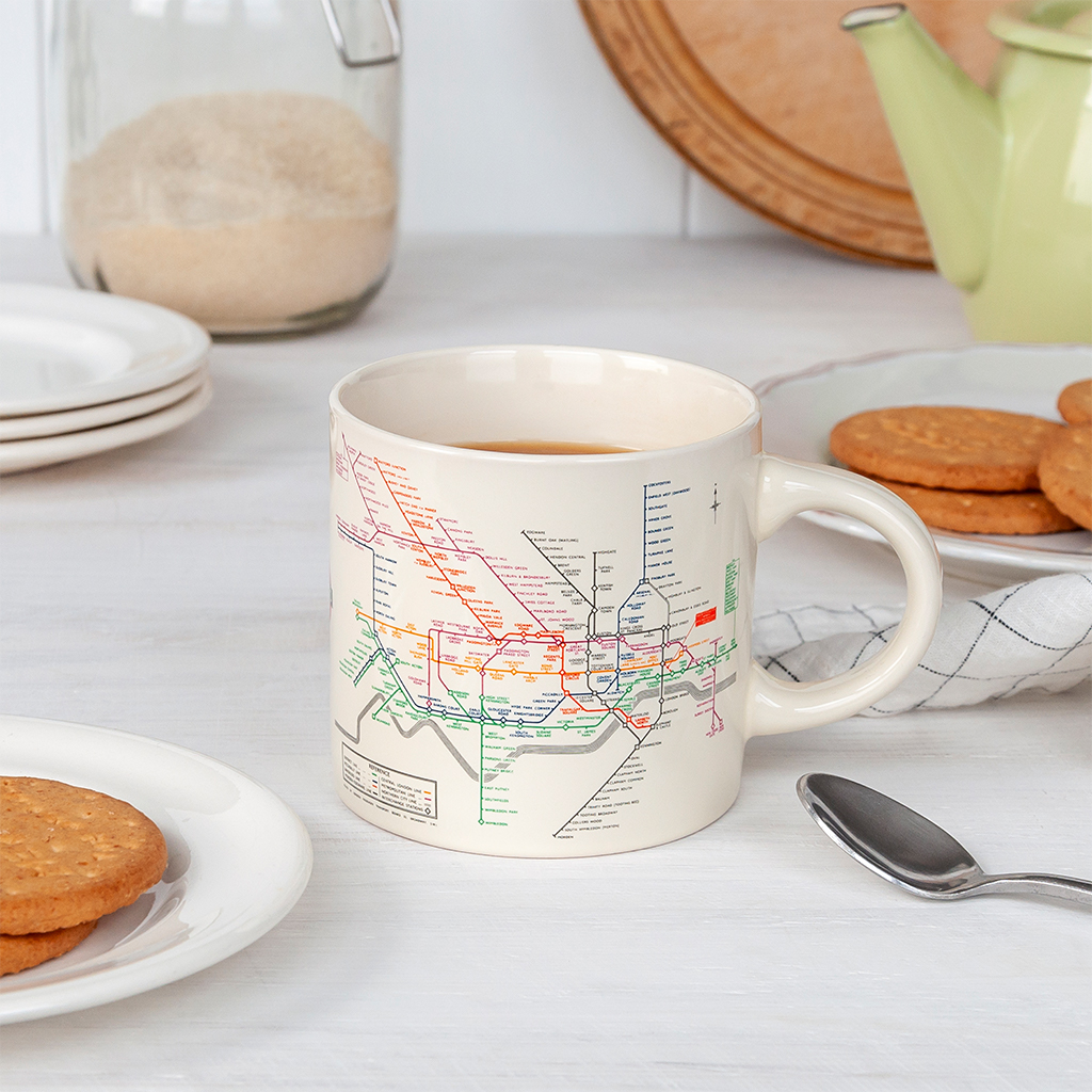 Teamap Mug Ceramic mug - TfL Heritage Tube Map | Rex London