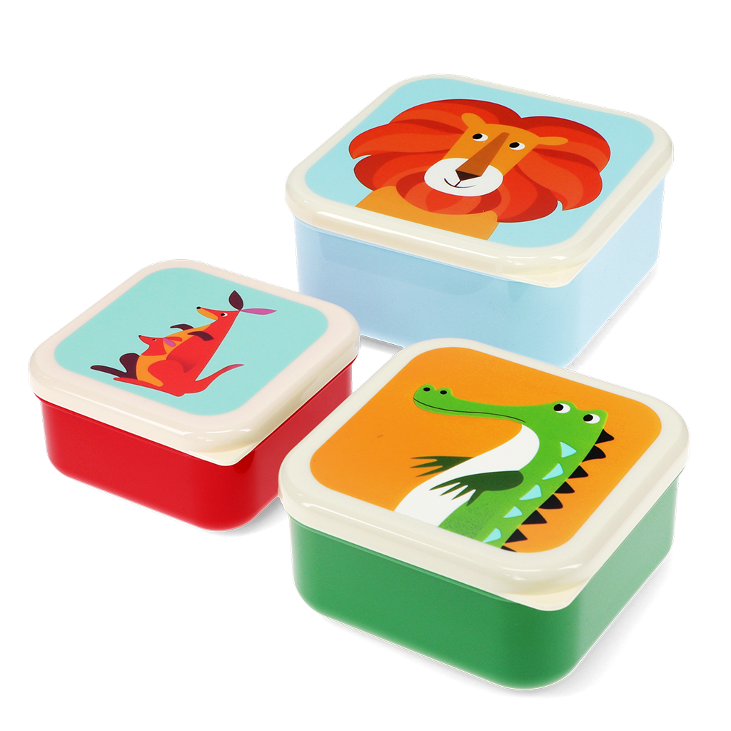Set 3 Lunch Box Colorful Creatures – Contenitori Per Snack In Plastica Senza BPA – Vaisselle & Couvert - 5