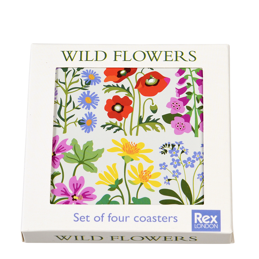 Coasters (set of 4) - Wild Flowers | ﻿Rex London