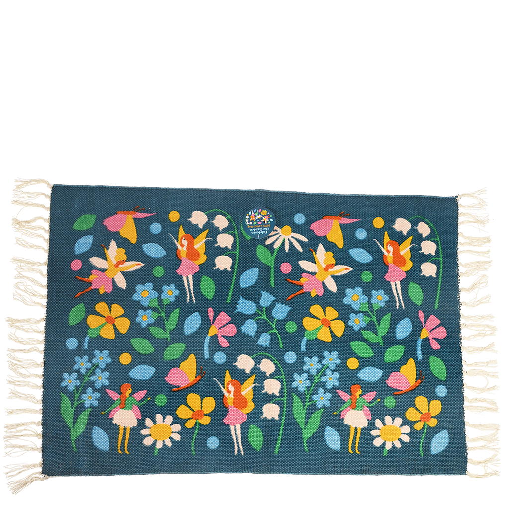 Cotton rug (90 x 60 cm) - Fairies in the Garden | ﻿Rex London