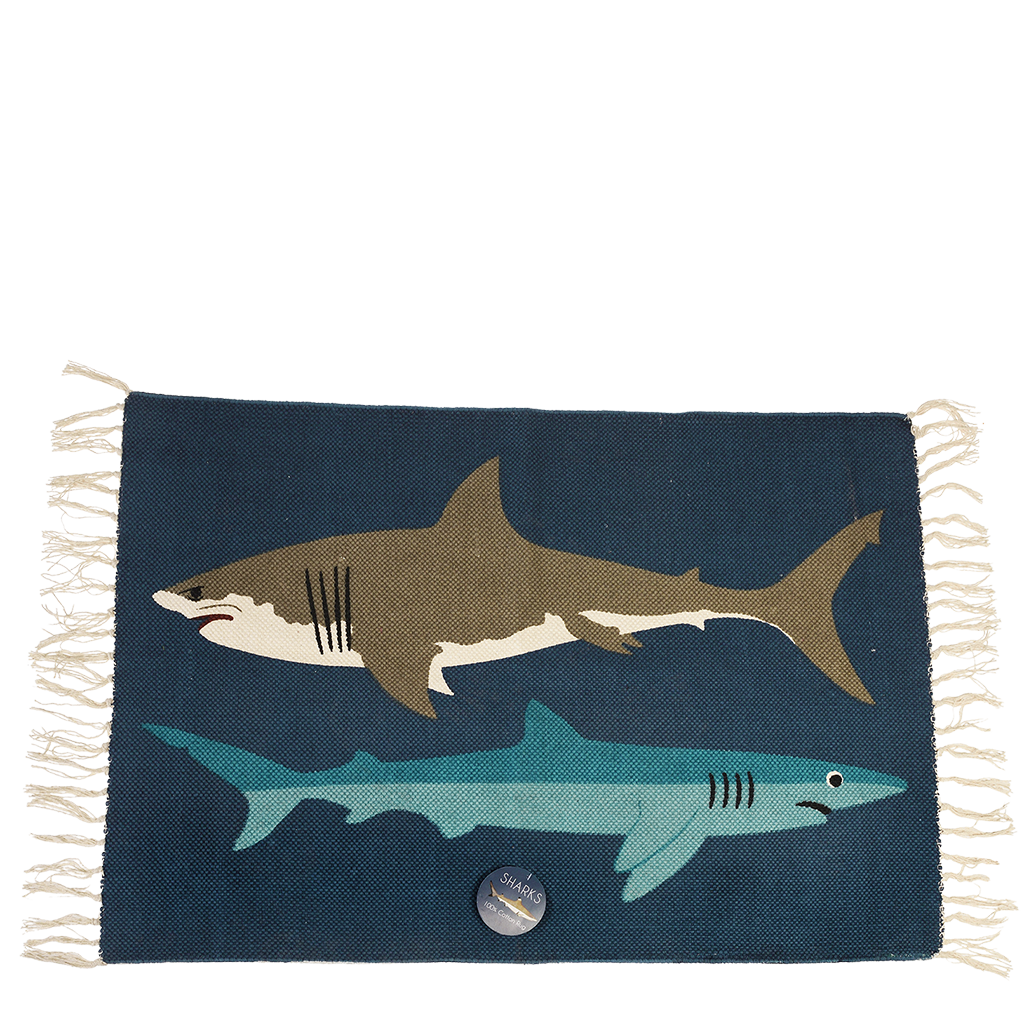 Cotton rug (90 x 60 cm) - Sharks | ﻿Rex London