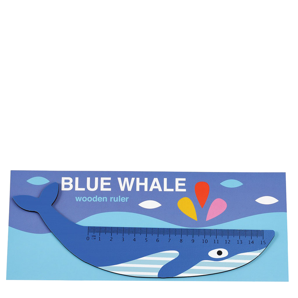 Baleen Ruler Wooden ruler - Blue whale | Rex London