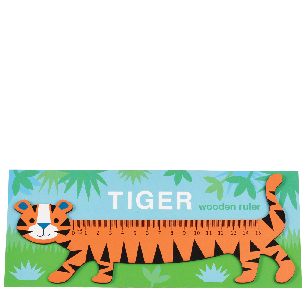 Nature Theme Ruler Wooden ruler - Tiger | Rex London