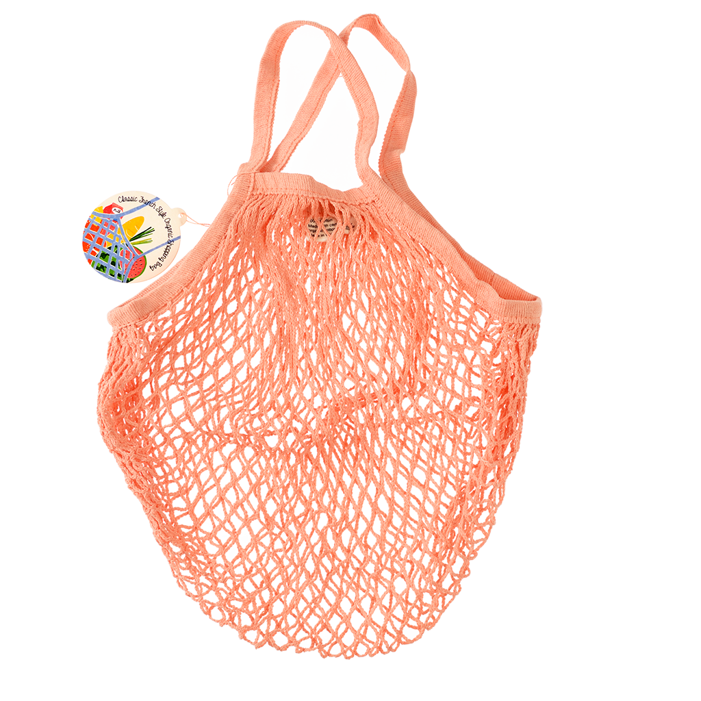 Organic cotton net shopping bag - Coral | Rex London