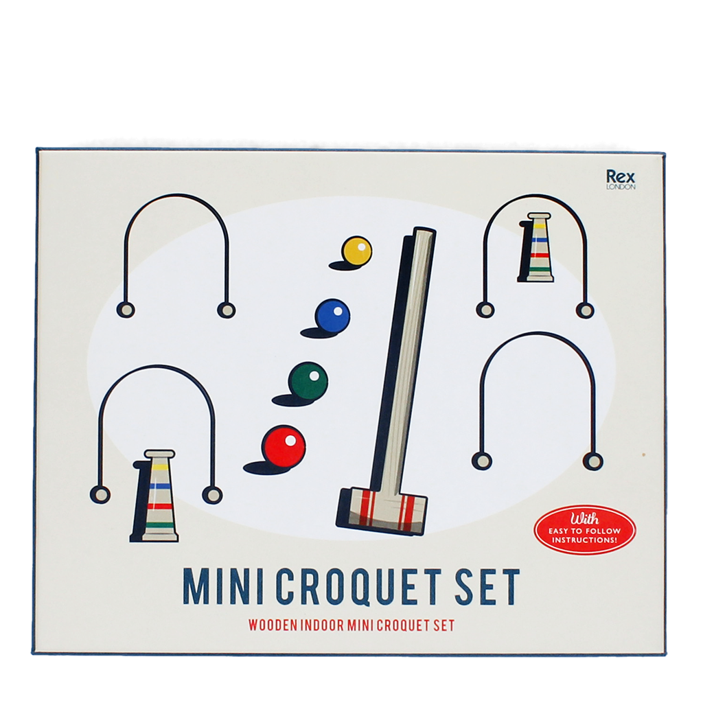 Set Gioco Del Croquet In Miniatura 1:12 In Metallo Fuso Per Casa Delle Bambole - Trunk In The Attic