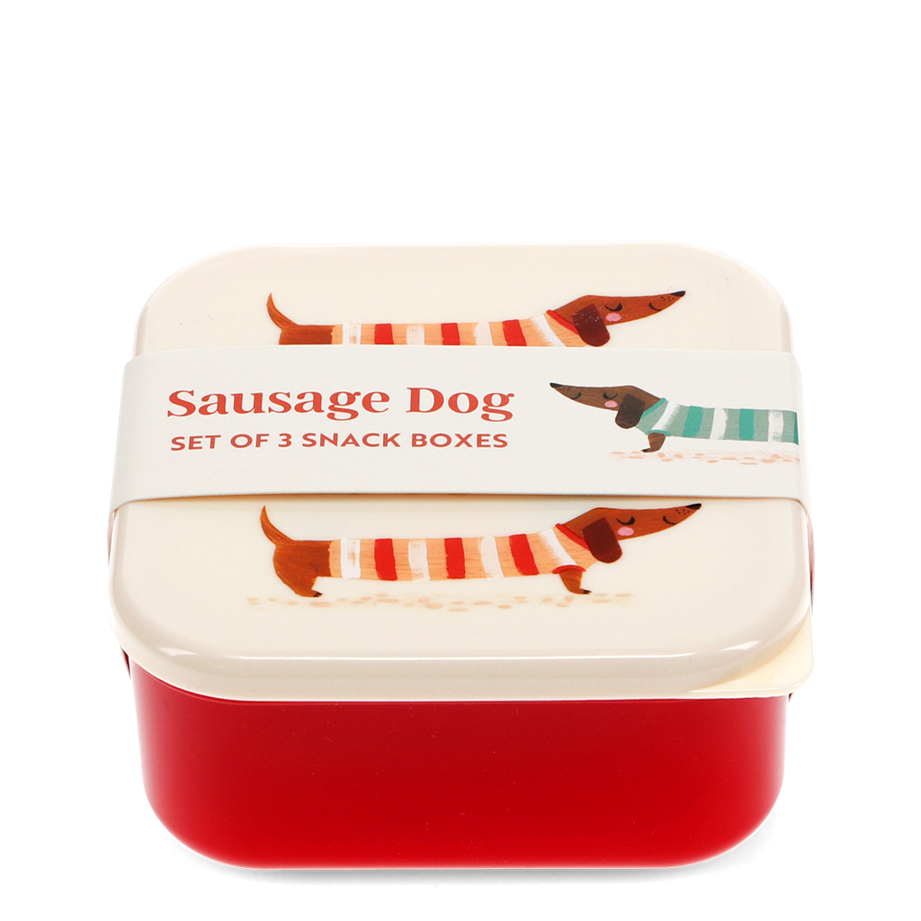 Snack boxes (set of 3) - Sausage Dog | ﻿Rex London