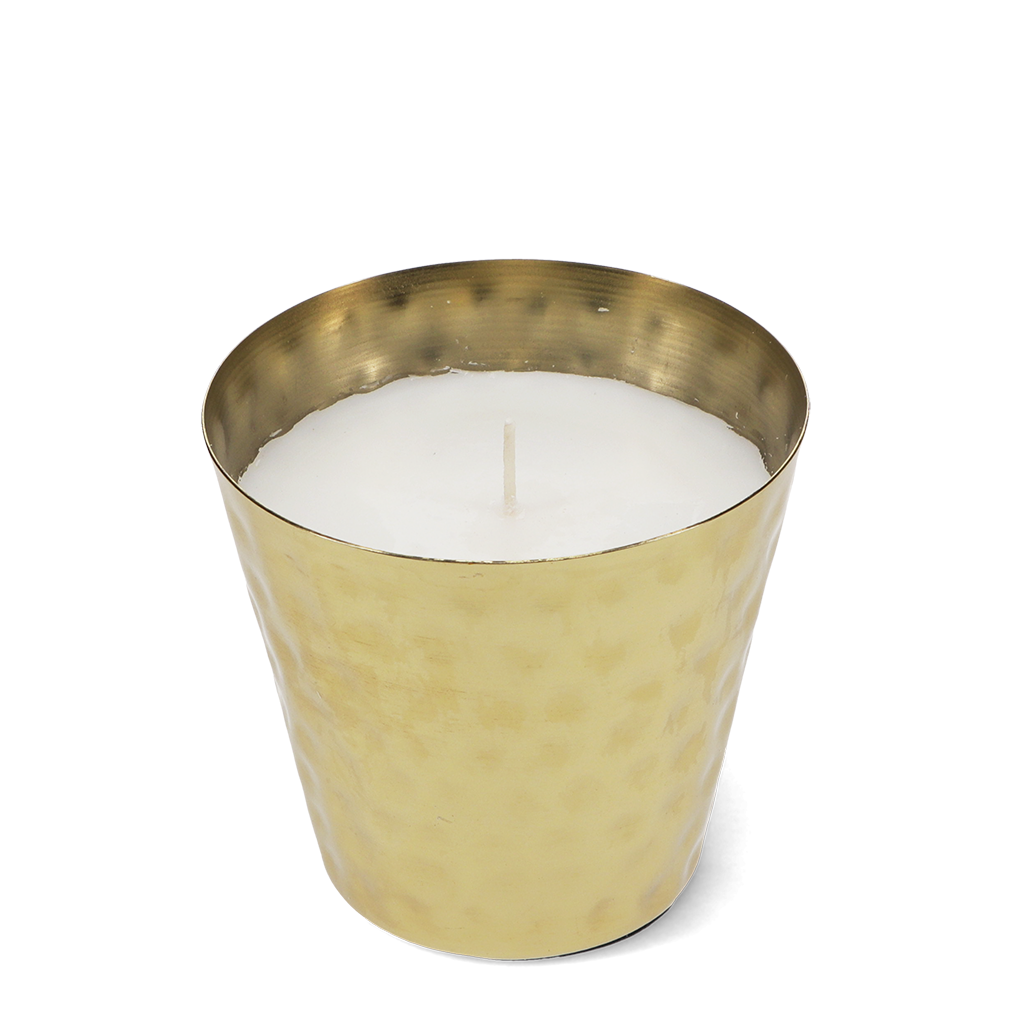 Scented candle - Gold tone hammered metal | ﻿Rex London
