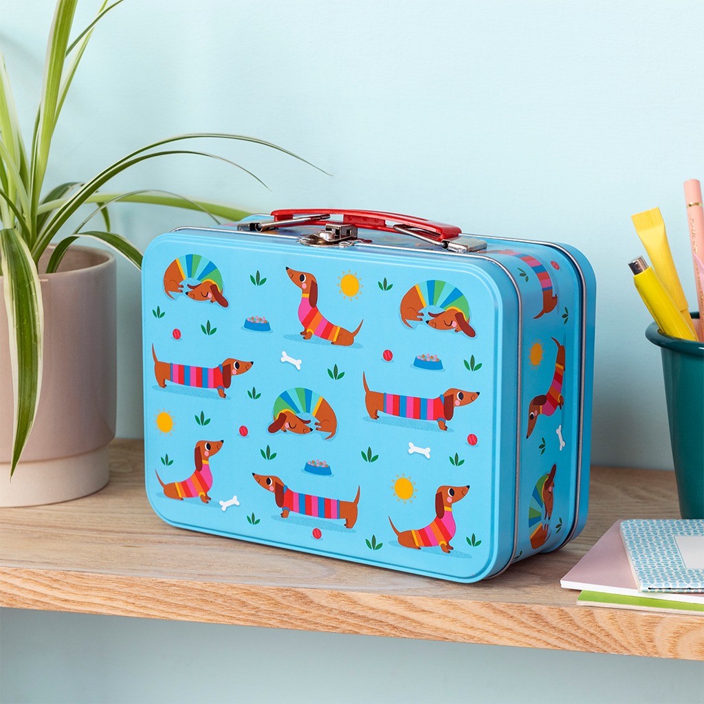 Tin case - Sunny Sausage Dog | ﻿Rex London