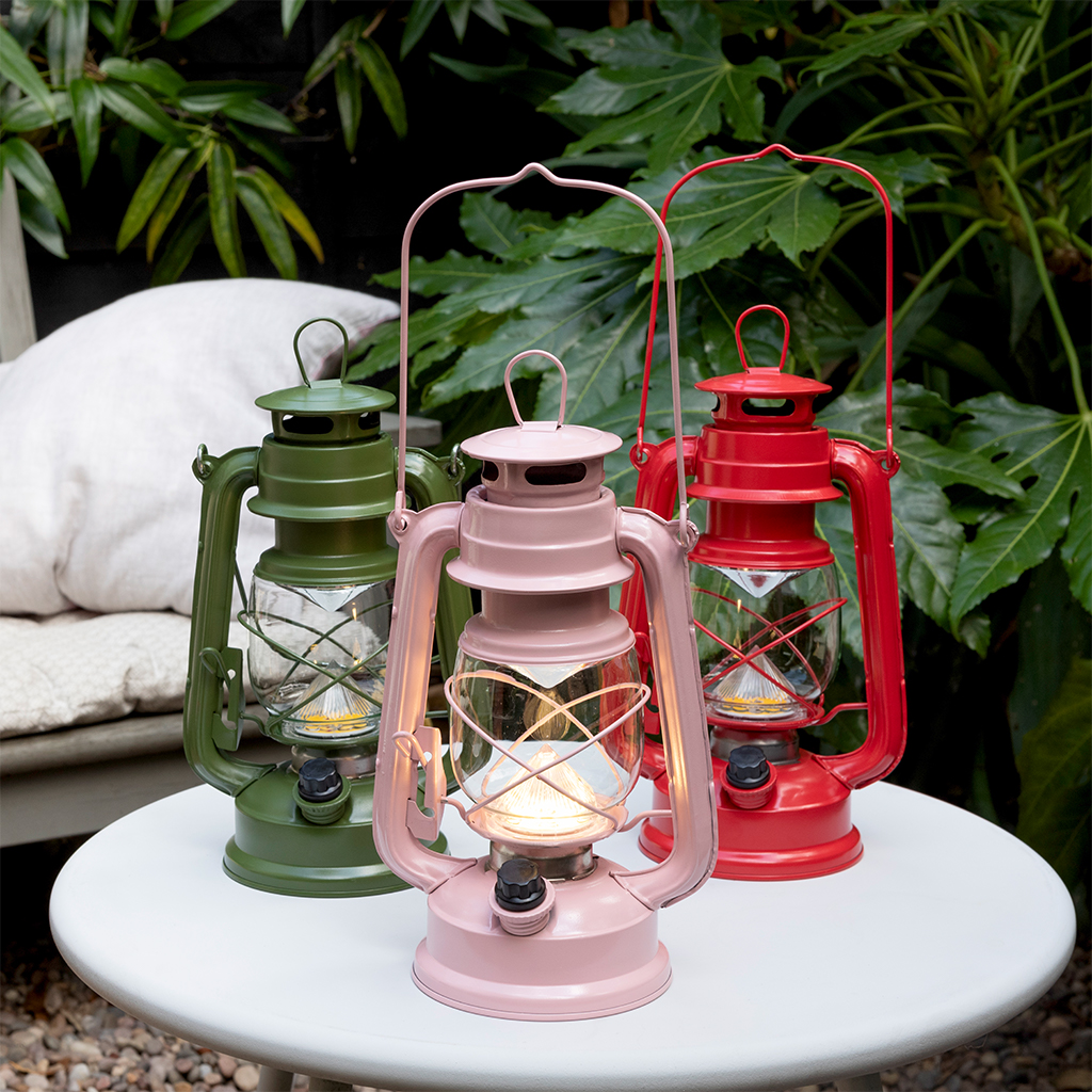 LED hurricane lantern - Green | ﻿Rex London