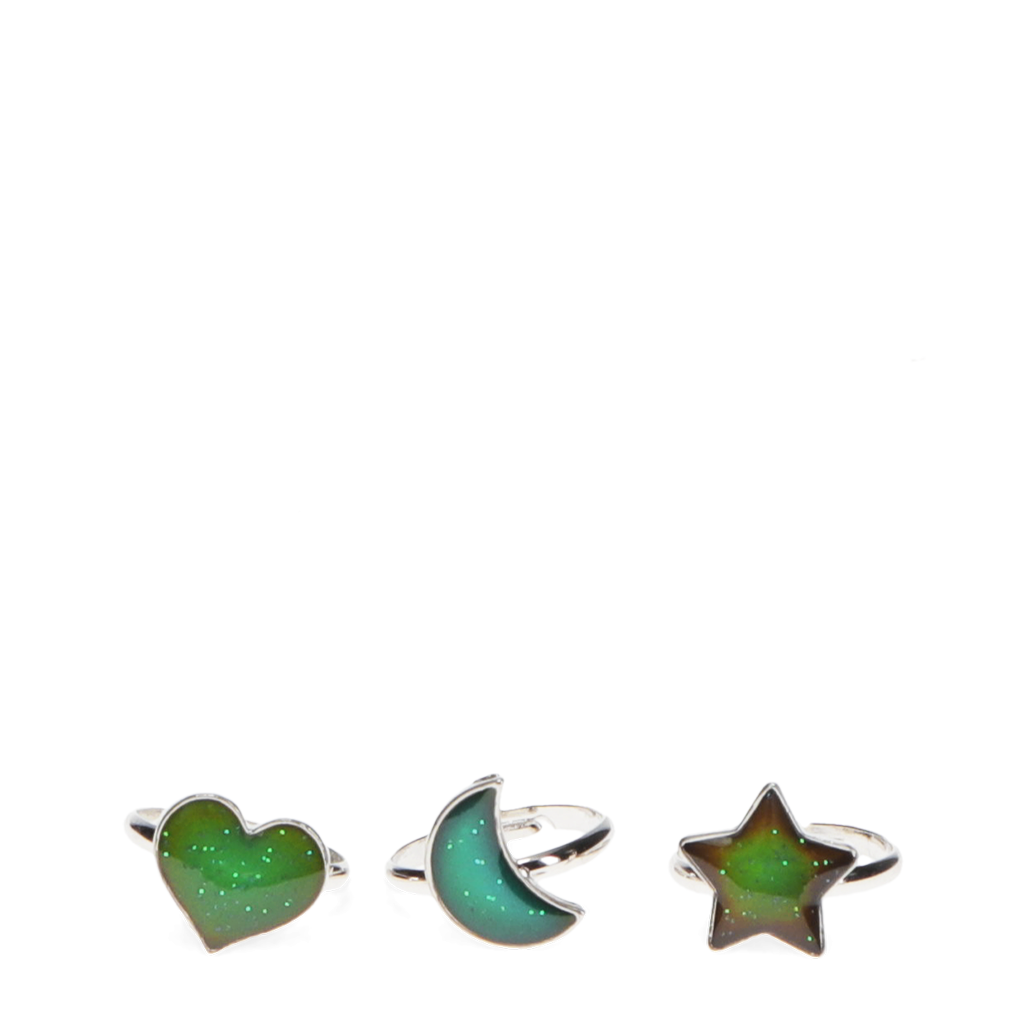 Mood rings (set of 3) Heart, star moon ﻿Rex London