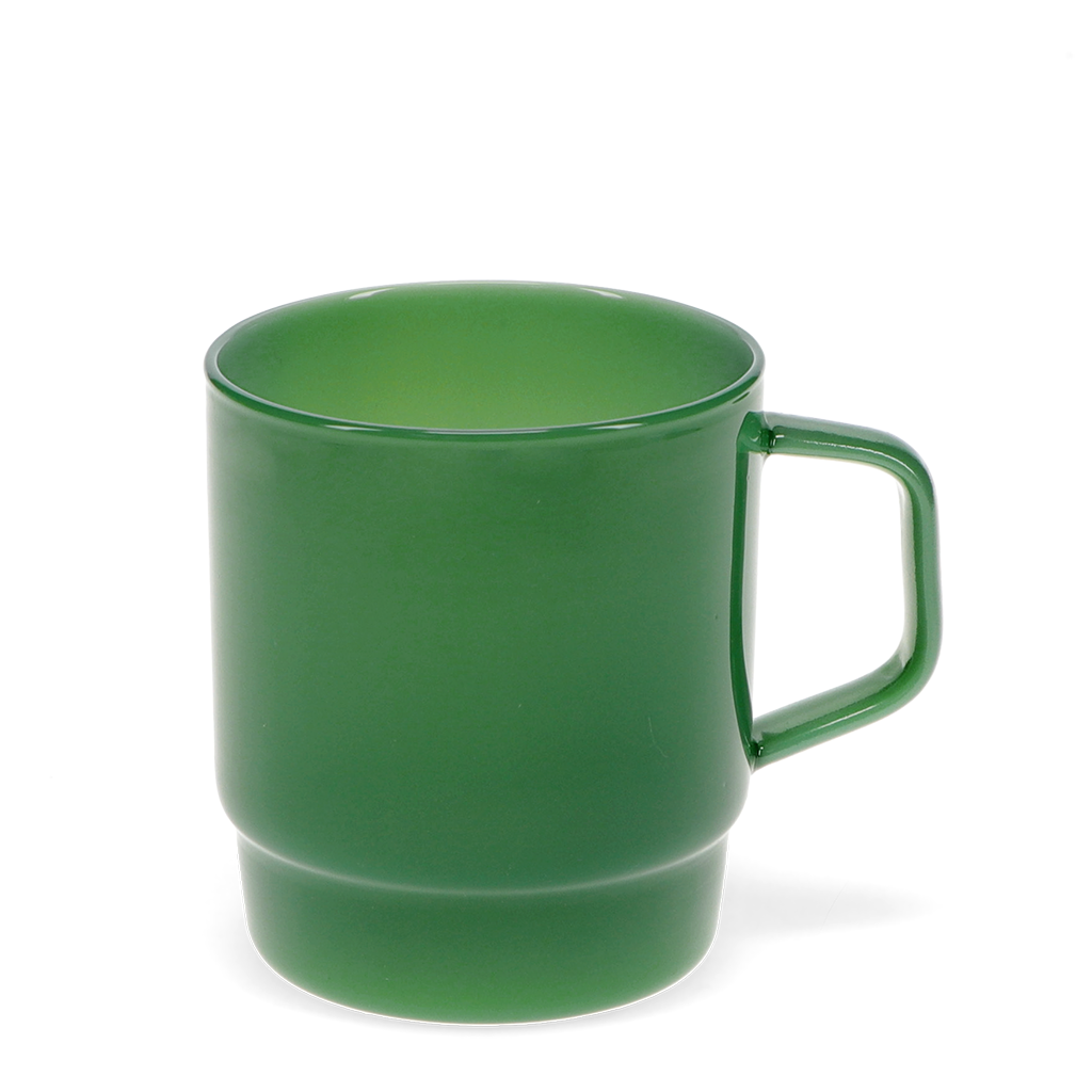 Stacking glass coffee cup 280ml - Jade green | ﻿Rex London