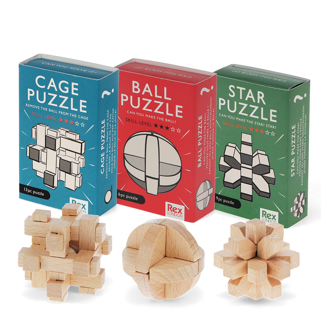 Mini wooden puzzles - Assorted (SINGLE) | ﻿Rex London