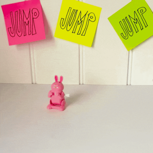 Wind-up jumping animal toy - Bunny