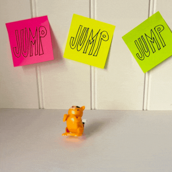 Wind-up jumping animal toy - Cat
