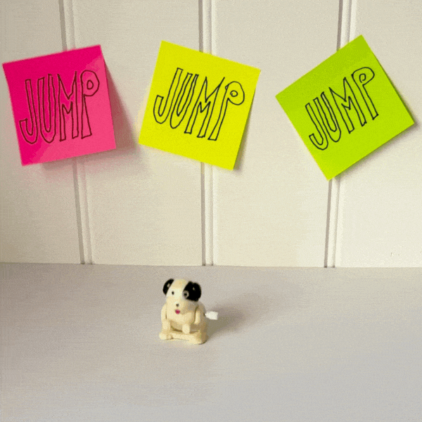  Wind-up jumping animal toy - Dog
