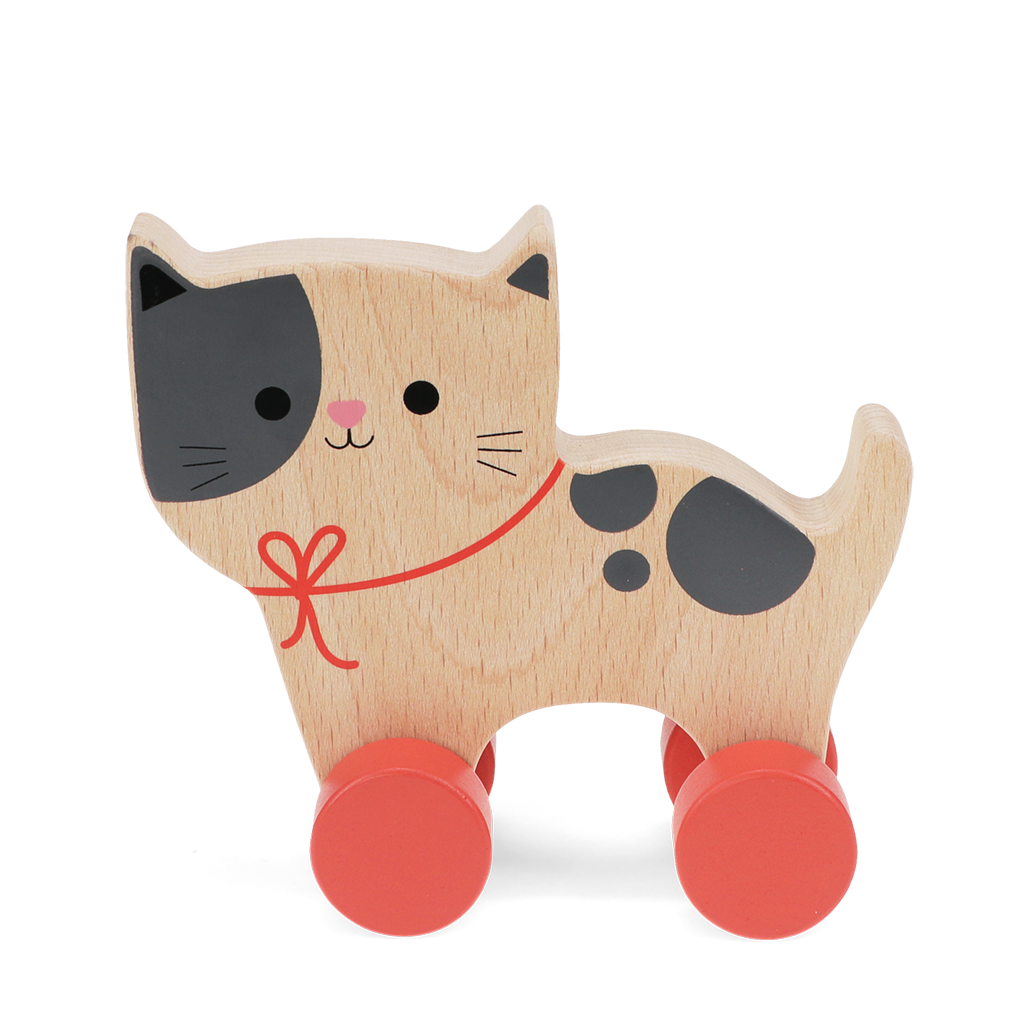 Wooden push along toy - Cat | ﻿Rex London
