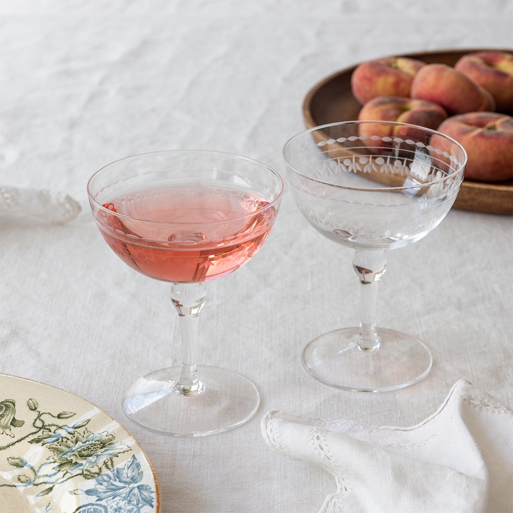 4.5OZ Champagne Coupe Saucer Style (25/Rack) - PEAK Event Services