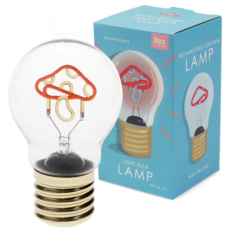 USB rechargeable light bulb lamp - Mushroom | Rex London